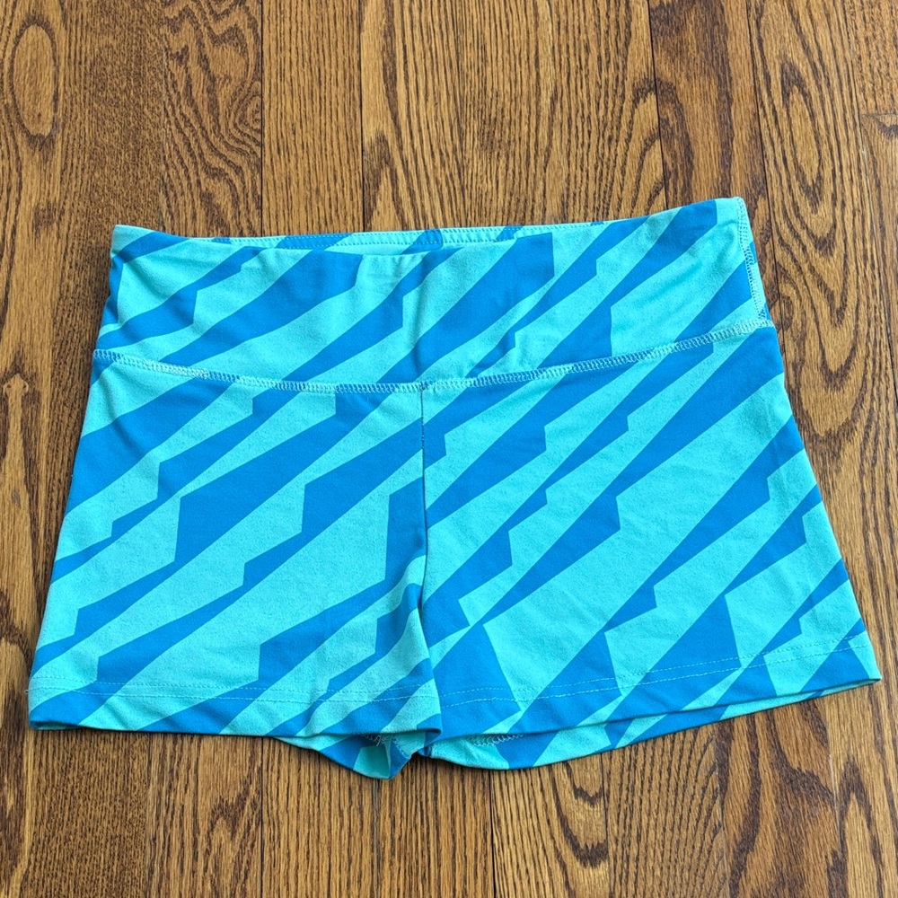 Marika Athletic Spandex Shorts Blue Size Large